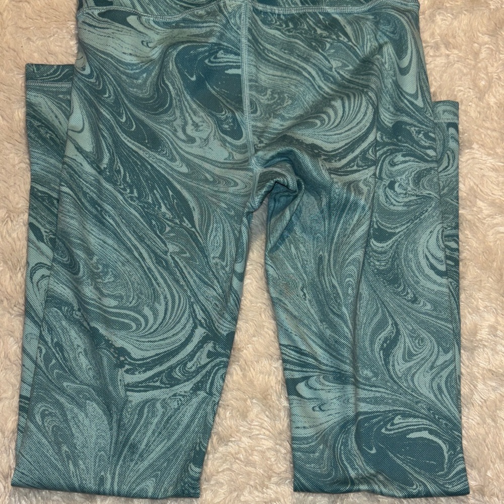 Athleta girl blue marble leggings SZ Large - Picture 6 of 6